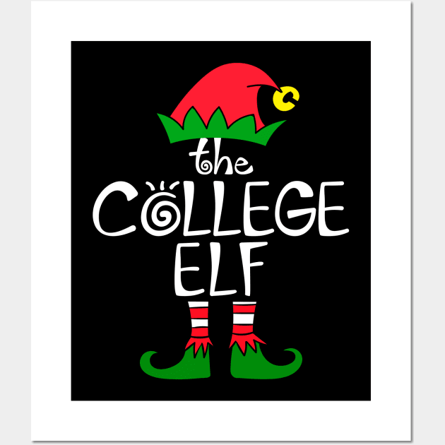 Elf Saying The College Elf Matching Family Group Christmas Wall Art by calvinglory04